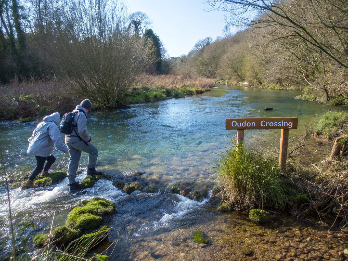 Traversée de la rivière Oudon